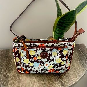 Tory Burch nylon new ivory printed crossbody bag.